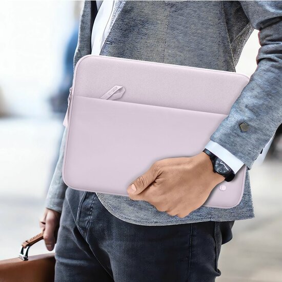 TechProtection Zipper MacBook 13 / 14 sleeve paars