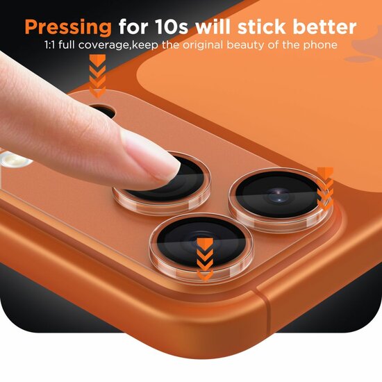 TechProtection iPhone 17 Pro camera beschermer mat transparant