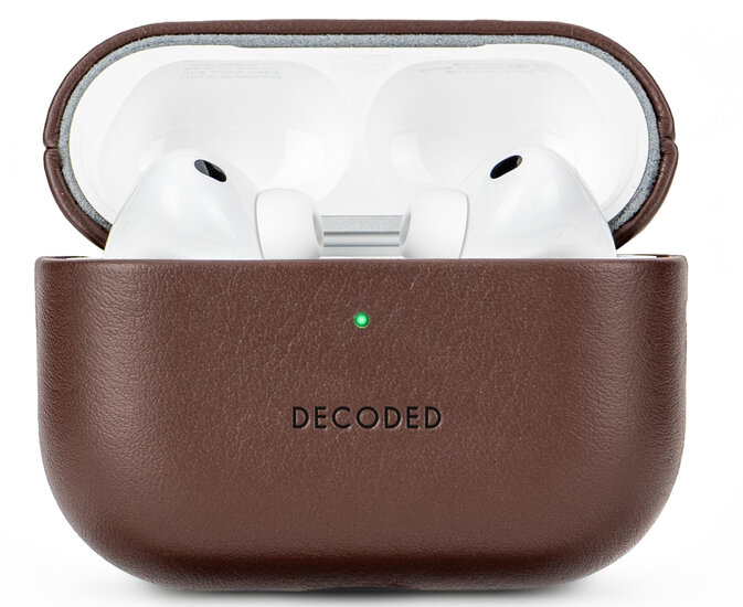 Decoded leren AirPods Pro 3 hoesje bruin