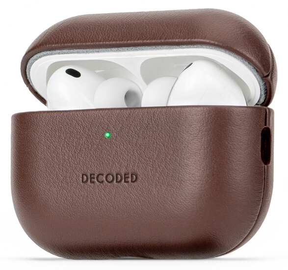 Decoded leren AirPods Pro 3 hoesje bruin