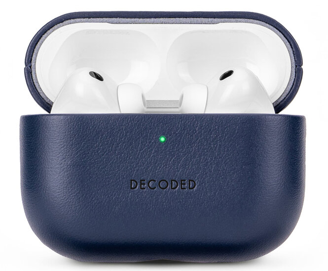 Decoded leren AirPods Pro 3 hoesje navy