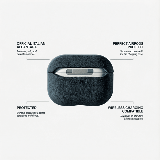 Alcanside Alcantara&nbsp;AirPods Pro 3 hoesje navy