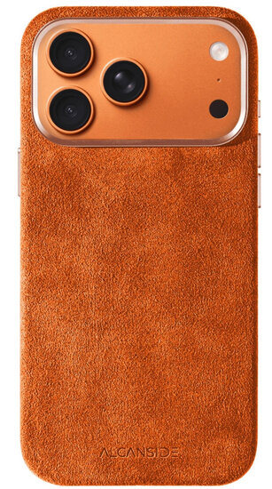 Alcanside Alcantara iPhone 17 Pro hoesje oranje