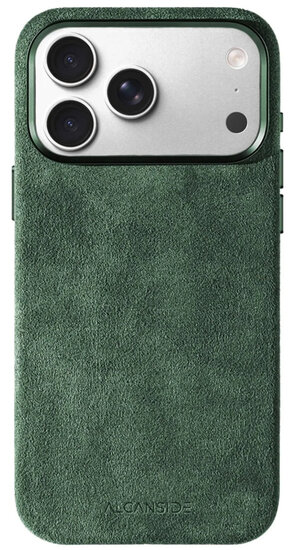 Alcanside Alcantara iPhone 17 Pro Max hoesje groen