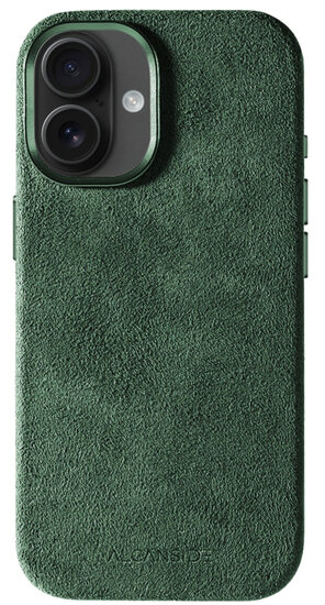 Alcanside Alcantara iPhone 17 hoesje groen