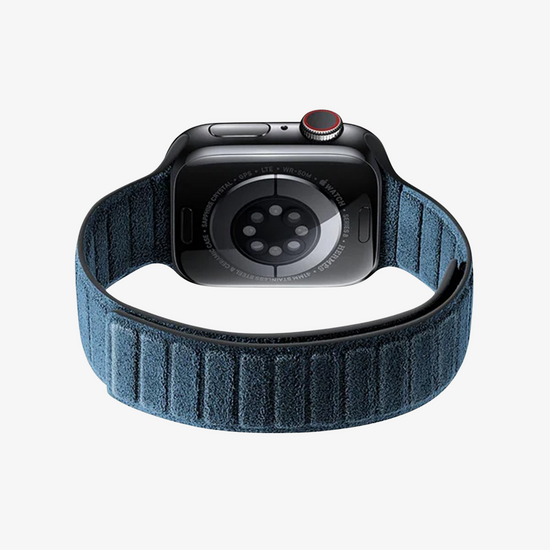 Alcanside Alcantara Apple Watch 49 / 46 / 45 mm bandje ocean blauw