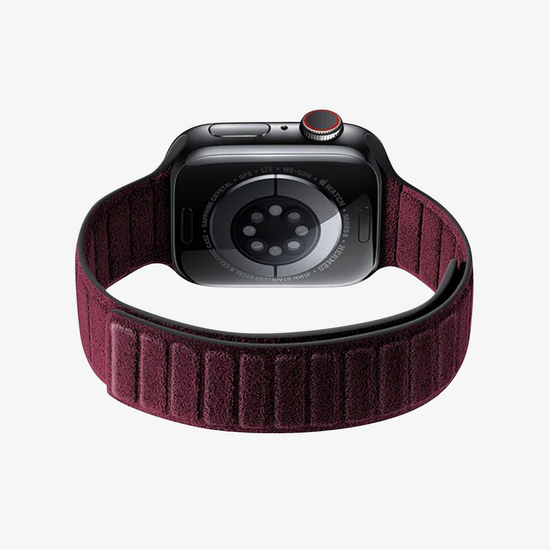 Alcanside Alcantara Apple Watch 49 / 46 / 45 mm bandje rood