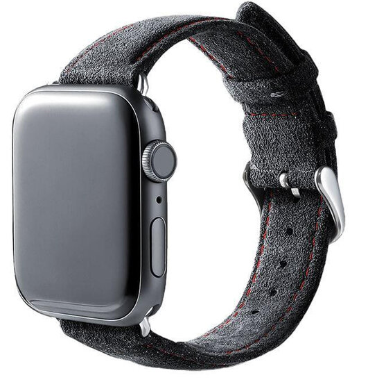 Alcanside Alcantara Buckle Apple Watch 49 / 46 / 45 mm bandje space grijs