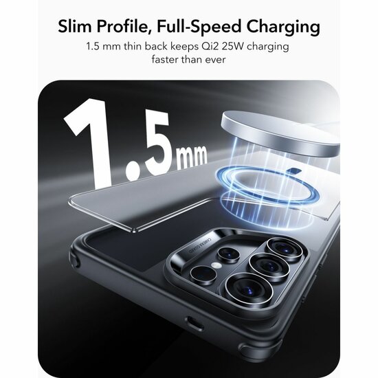 ESR Classic Hybrid MagSafe Galaxy S26 Ultra hoesje frosted zwart