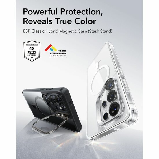 ESR Classic Hybrid Kickstand MagSafe Galaxy S26 Ultra hoesje zwart