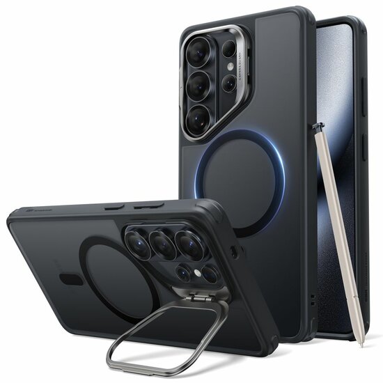 ESR Classic Hybrid Kickstand MagSafe Galaxy S26 Ultra hoesje frosted zwart
