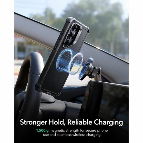 ESR Cyber Though Kickstand MagSafe Galaxy S26 Ultra hoesje zwart