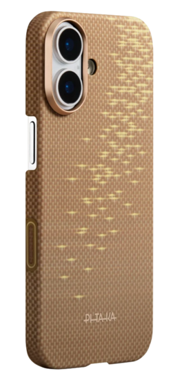 Pitaka Ultra Slim MagSafe iPhone 17 hoesje golden tint