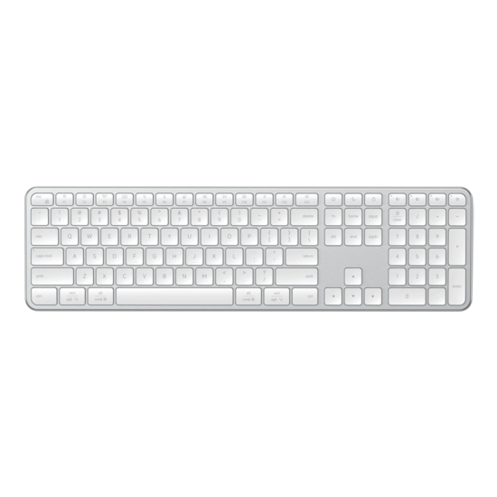 Satechi EX3 Slim 4 in1 draadloos bluetooth toetsenbord zilver