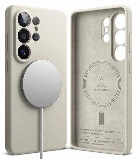 Ringke MagSafe Silicone Galaxy S26 Ultra hoesje stone