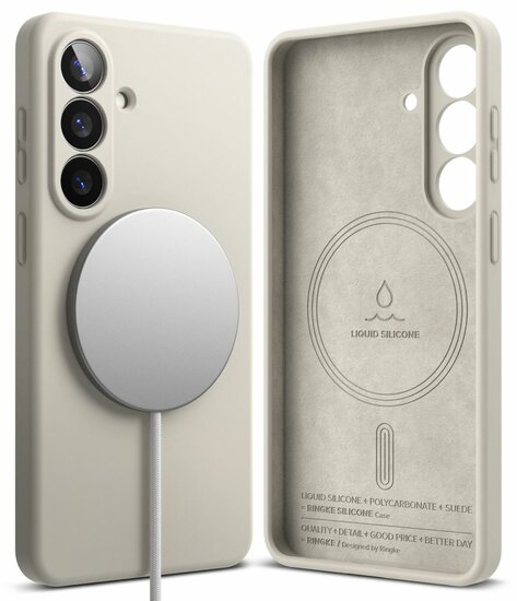 Ringke MagSafe Silicone Galaxy S26 hoesje stone