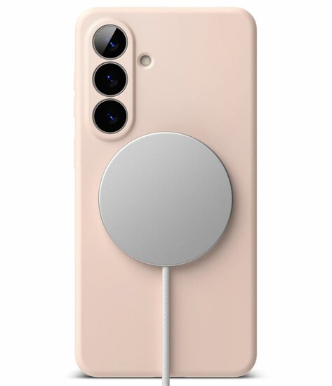 Ringke MagSafe Silicone Galaxy S26 hoesje roze