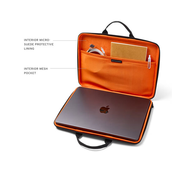 UAG Civilian Shock MacBook 13 / 14 inch sleeve met handvat zwart