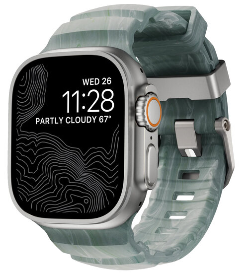 Nomad Rocky Point Apple Watch 49 / 46 /&nbsp;45 mm bandje carbon sierra stone / titanium