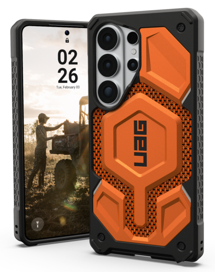 UAG Monarch Pro Galaxy S26 Ultra hoesje kevlar oranje