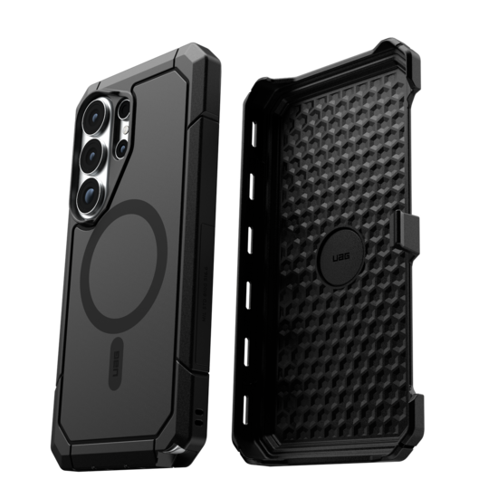 UAG Trooper MagSafe Galaxy S26 Ultra hoesje zwart bundel met houder