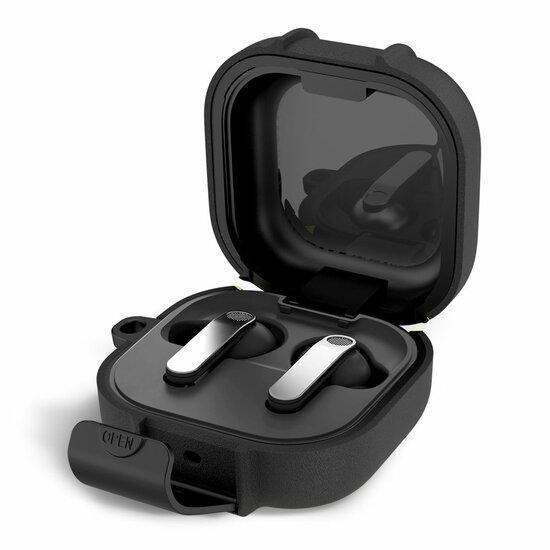 TechProtection Slim Hook Galaxy Buds 4 Pro hoesje zwart