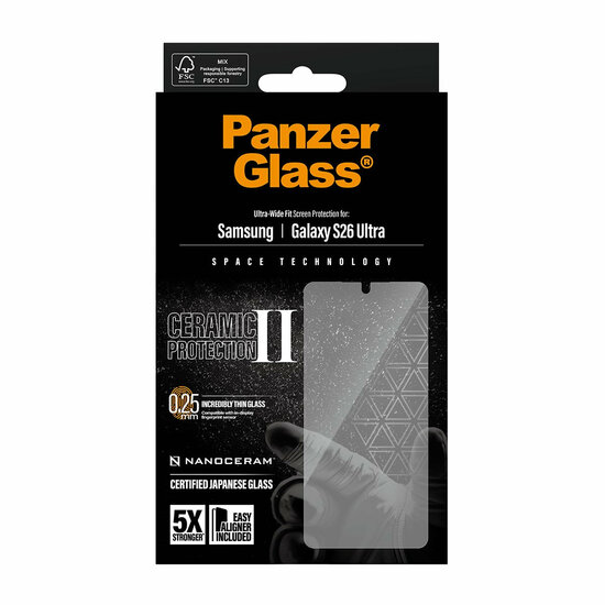 PanzerGlass Ceramic Glazen Galaxy S26 Ultra screenprotector