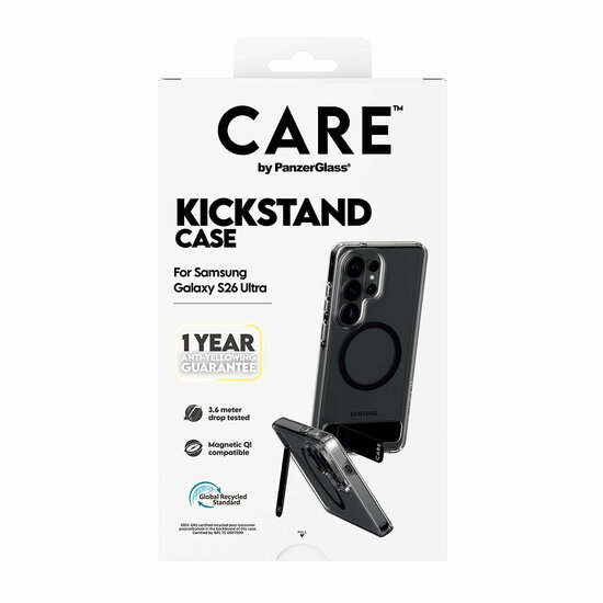 PanzerGlass CARE Urban Explorer MagSafe Kickstand Galaxy S26 Ultra hoesje transparant