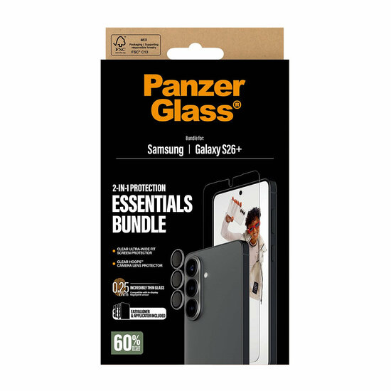 PanzerGlass Galaxy S26+ Plus bundel screenprotector en hoops 