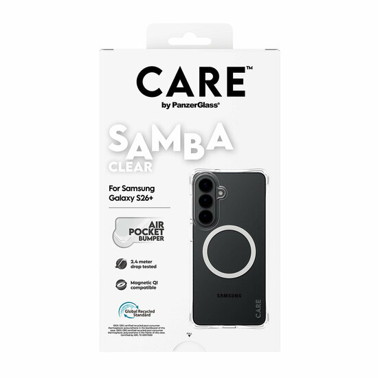 PanzerGlass CARE Samba MagSafe Galaxy S26+ Plus hoesje transparant