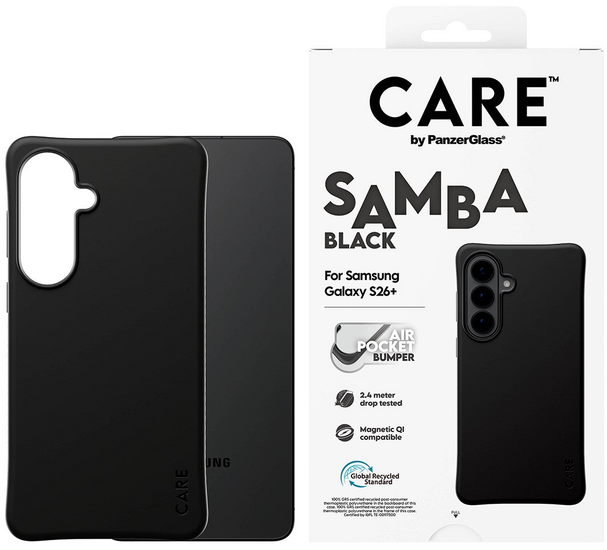 PanzerGlass CARE Samba MagSafe Galaxy S26+ Plus hoesje zwart