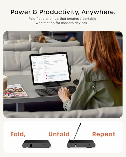 Satechi OntheGo Foldable Stand &amp; USB-C hub