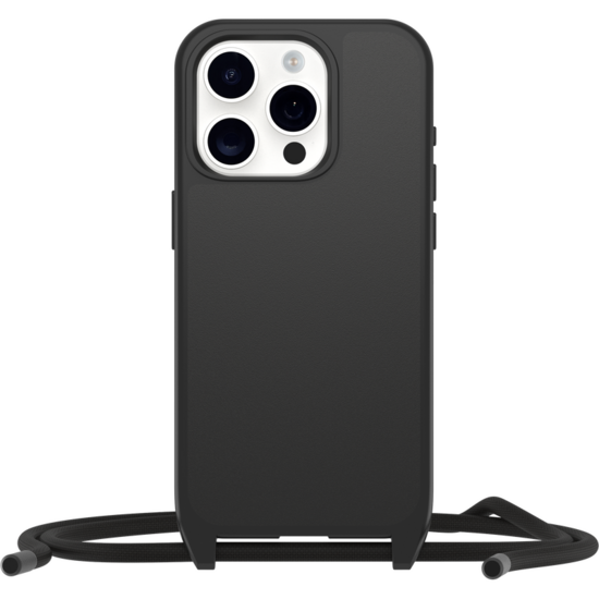 Otterbox React MagSafe iPhone 15 Pro hoesje met draagkoord zwart 
