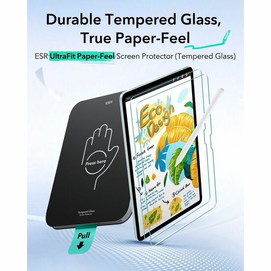 ESR Paper Feel iPad Air 13 inch screenprotector 2 pack