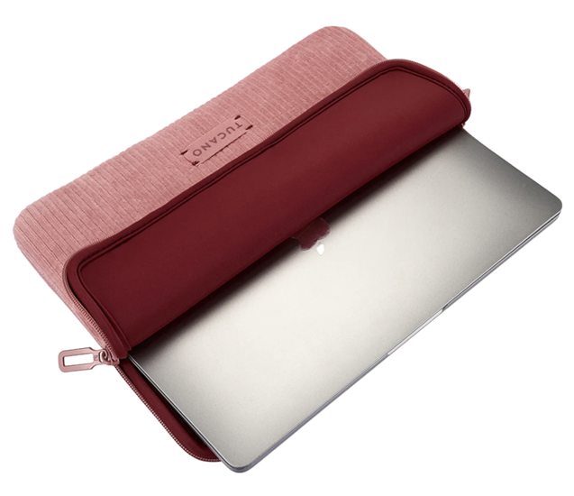 Tucano Velluto MacBook 13 inch sleeve roze