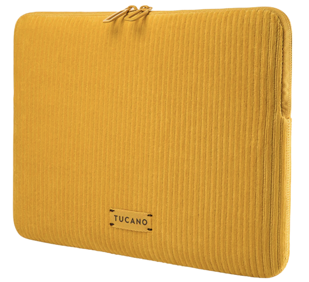 Tucano Velluto MacBook 13 inch sleeve geel