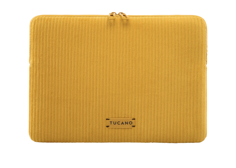 Tucano Velluto MacBook 13 inch sleeve geel