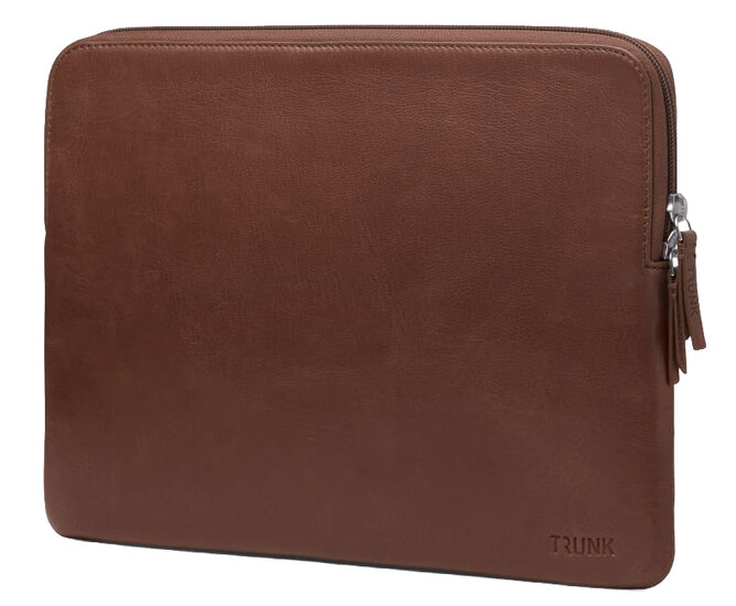 TRUNK Leather MacBook 13 inch sleeve bruin