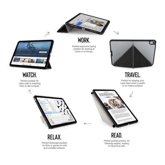 Pipetto Origami iPad Air 11 / 10,9 inch hoesje zwart