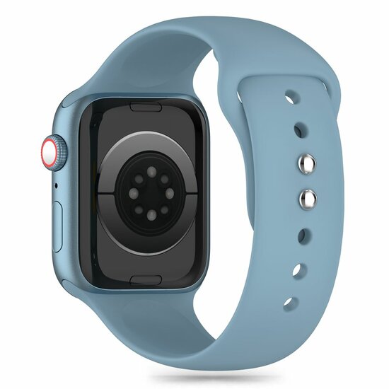TechProtection sport siliconen Apple Watch 49&nbsp;/ 46 / 45 mm bandje winter blauw