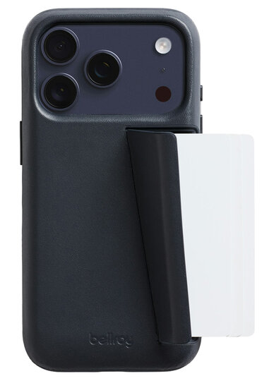 Bellroy Card iPhone 17 Pro wallet hoesje navy