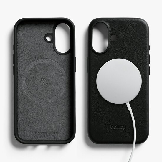 Bellroy leather iPhone 17 hoesje zwart