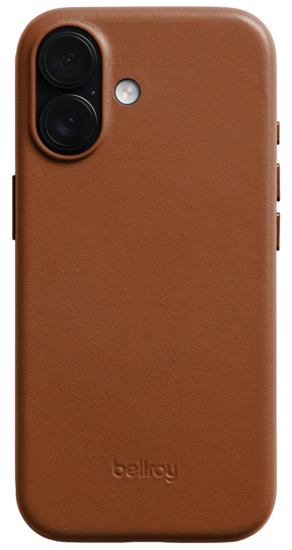 Bellroy leather iPhone 17 hoesje bruin