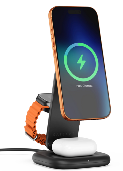 Satechi 3 in 1 opvouwbare Qi2.2 MagSafe oplader