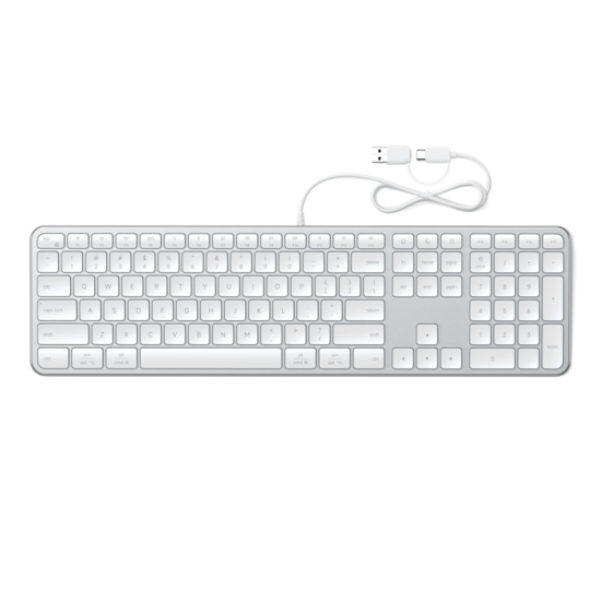 Satechi Slim LX3 bedraad USB-C toetsenbord zilver