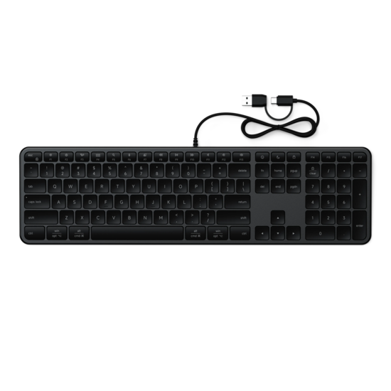 Satechi Slim LX3 bedraad USB-C toetsenbord zwart