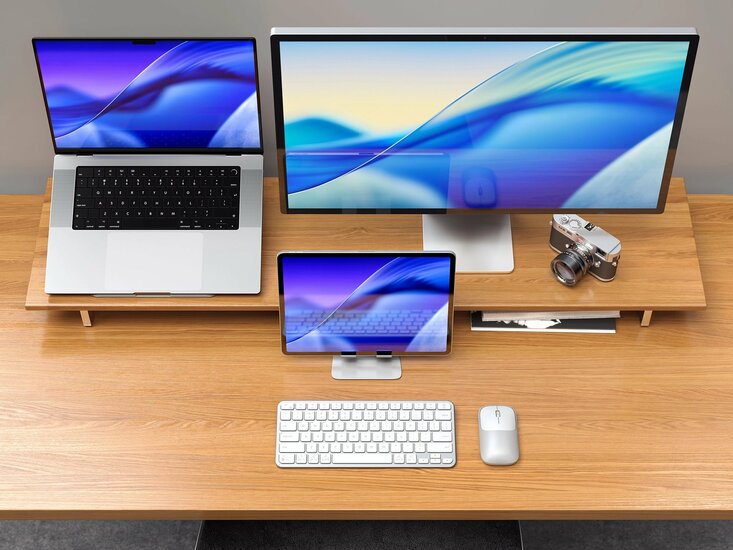 Satechi Slim CEX1 draadloze toetsenbord en muis combo zilver