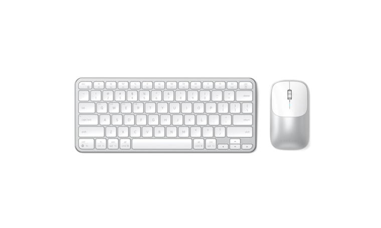 Satechi Slim CEX1 draadloze toetsenbord en muis combo zilver