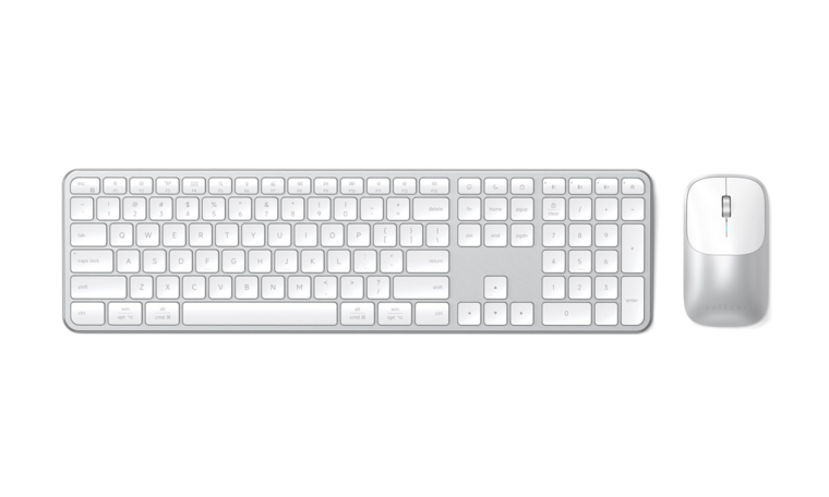 Satechi Slim CEX3 draadloze toetsenbord en muis combo zilver