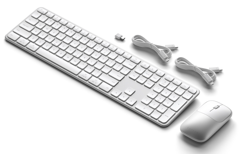 Satechi Slim CEX3 draadloze toetsenbord en muis combo zilver
